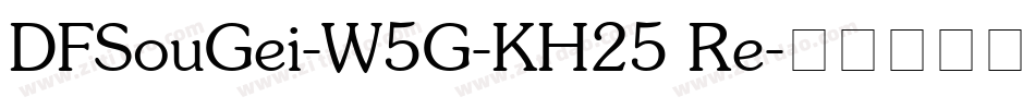 DFSouGei-W5G-KH25 Re字体转换